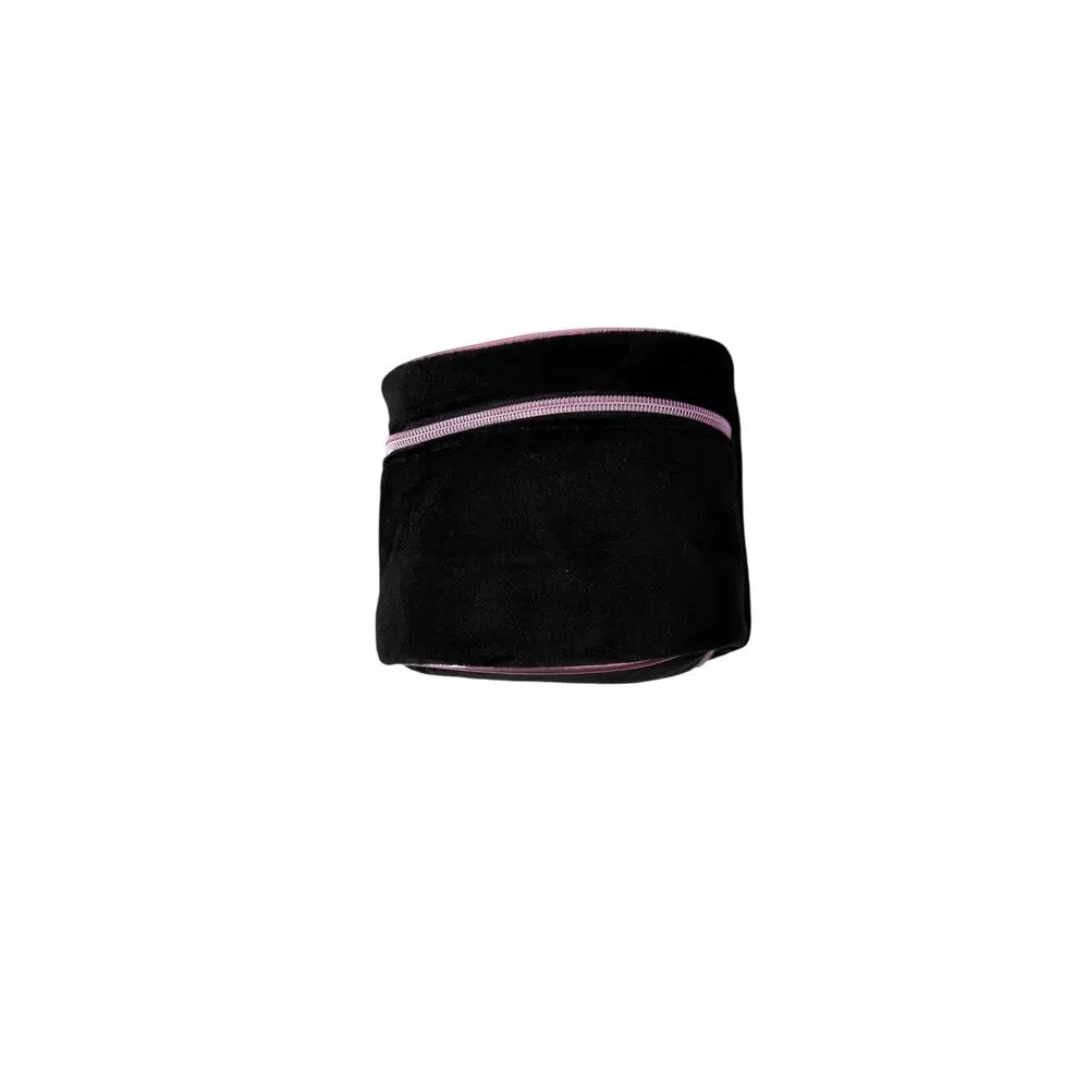 Juicy Couture Black Velour Rhinestone Travel Cosmetic Train Case NWT